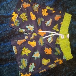 Cute boy swimming trunks